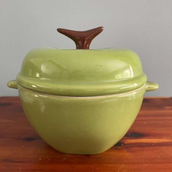 Technique Green Apple Ceramic Small Casserole Lid KF144 - Picture 1 of 10